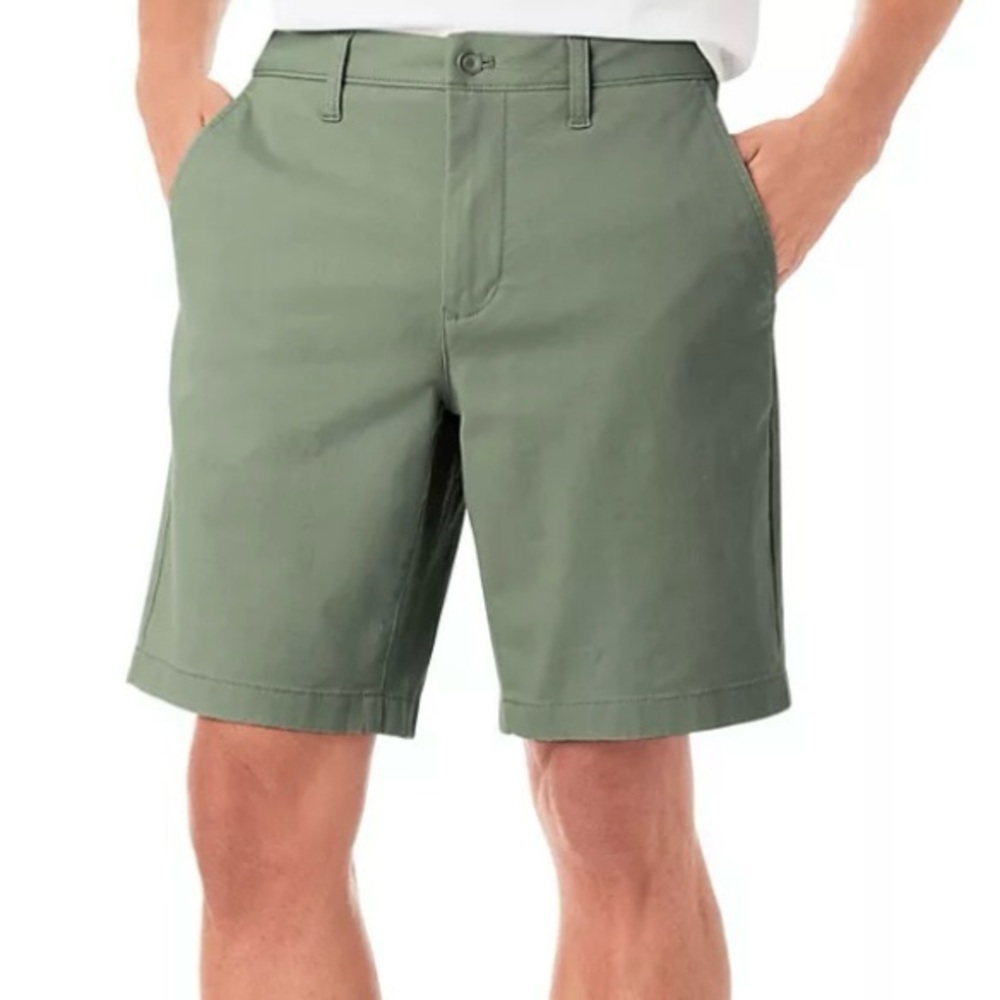 Member's Mark Men's Everyday Flat Front Twill Short Size 40 Olive‎